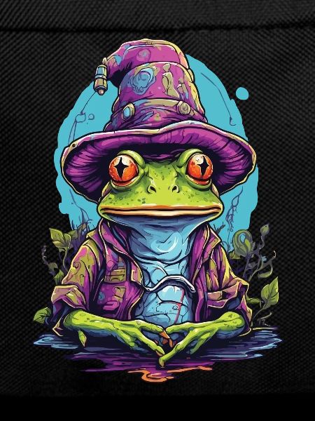 Mystic frog with magic hat