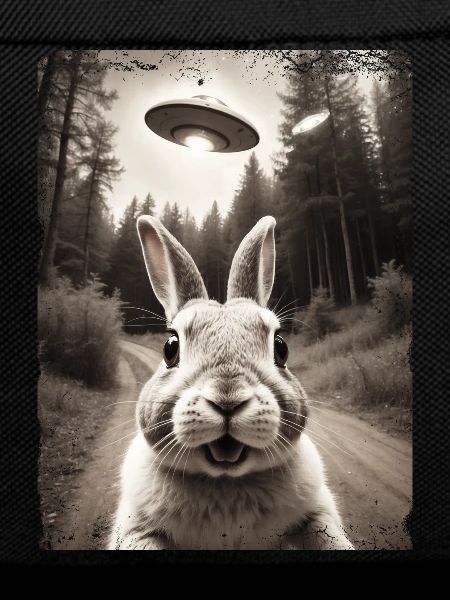 Funny Bunny Selfie Alien Spaceship