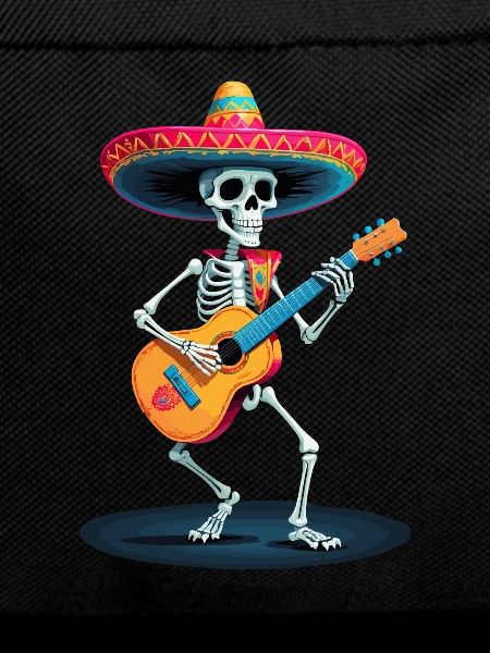 Mexican Mariachi Skeleton Guitar Music