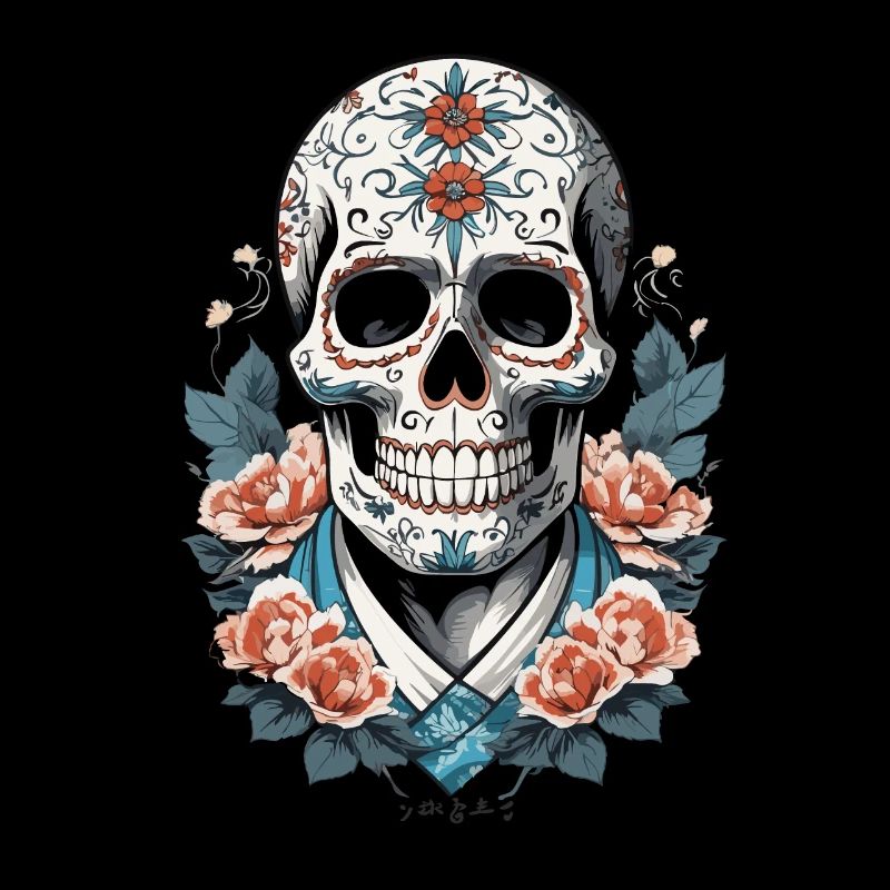 Iconic Sugar Skull Mexican Holiday