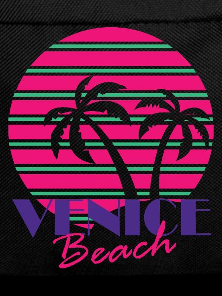 Venice Beach with palm trees