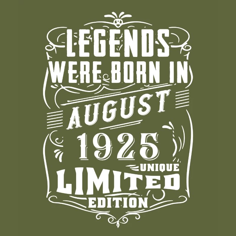 Anniversaire Août 1925 Année Edition Limitée