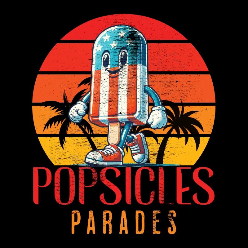 Eis Am Stiel Paraden Retro Vintage Design 4. Juli
