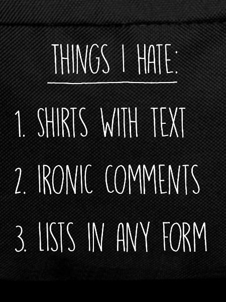 Things I hate