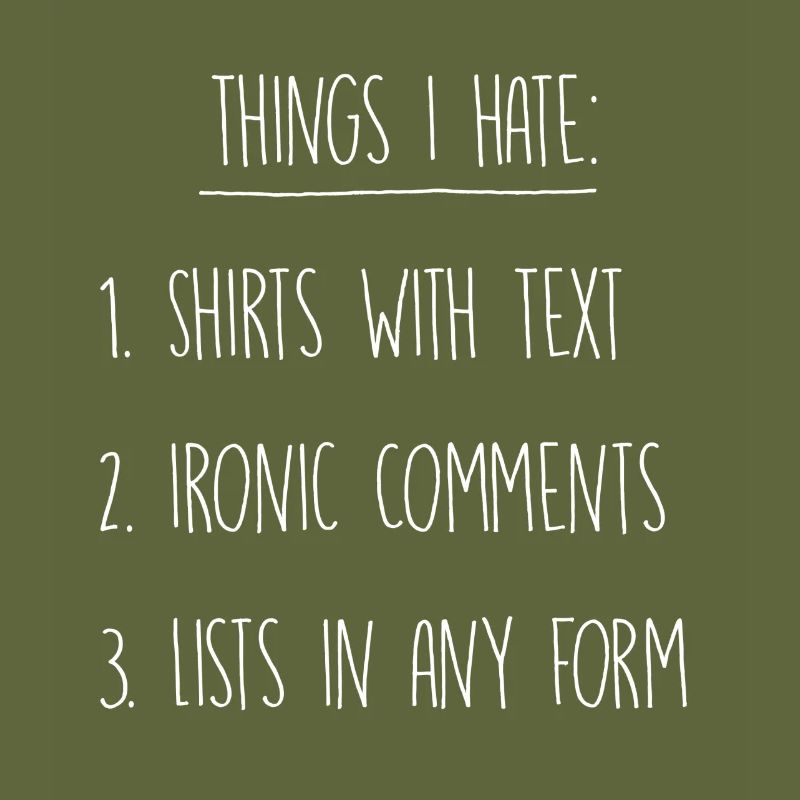 Things I hate