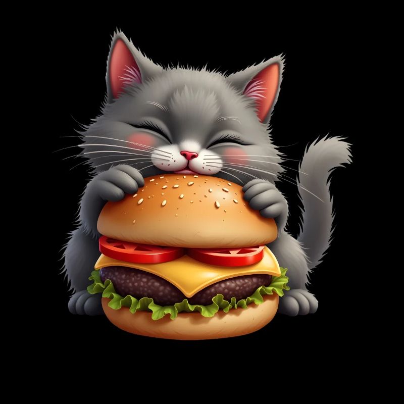 Chat Restauration rapide Burger Chats Hamburger Amoureux des chats