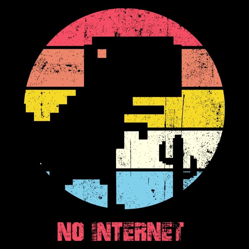No Internet Sunset City Silhouette
