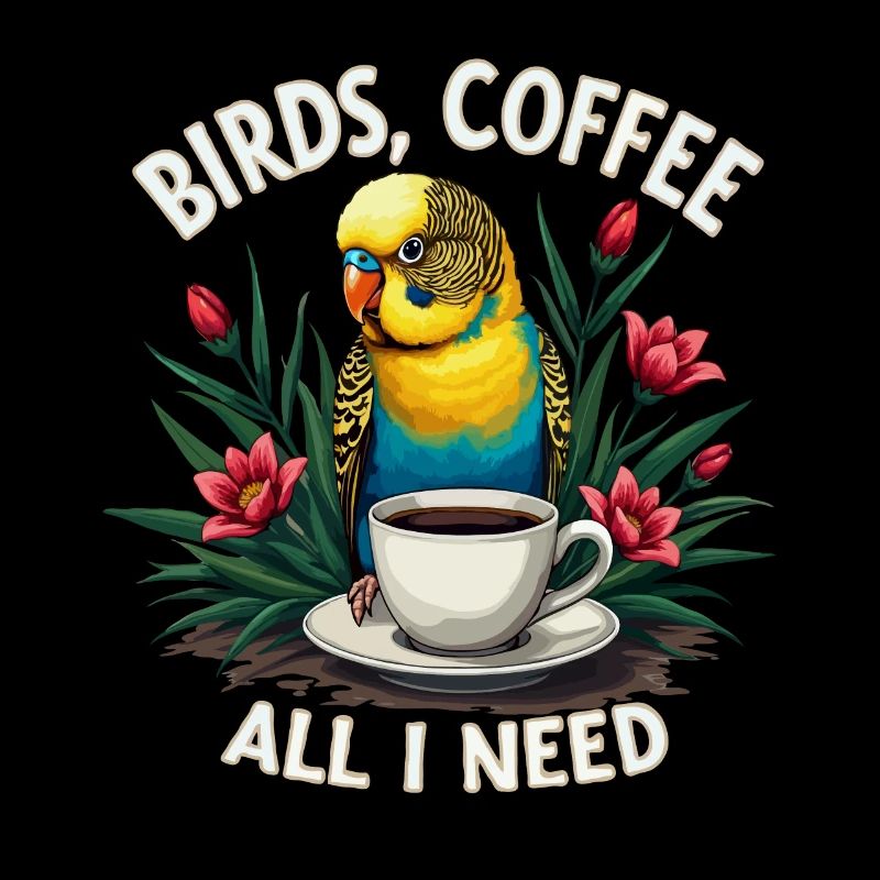 Lustiges Vogel Coffee Zoo Retro Kaffee All I Need