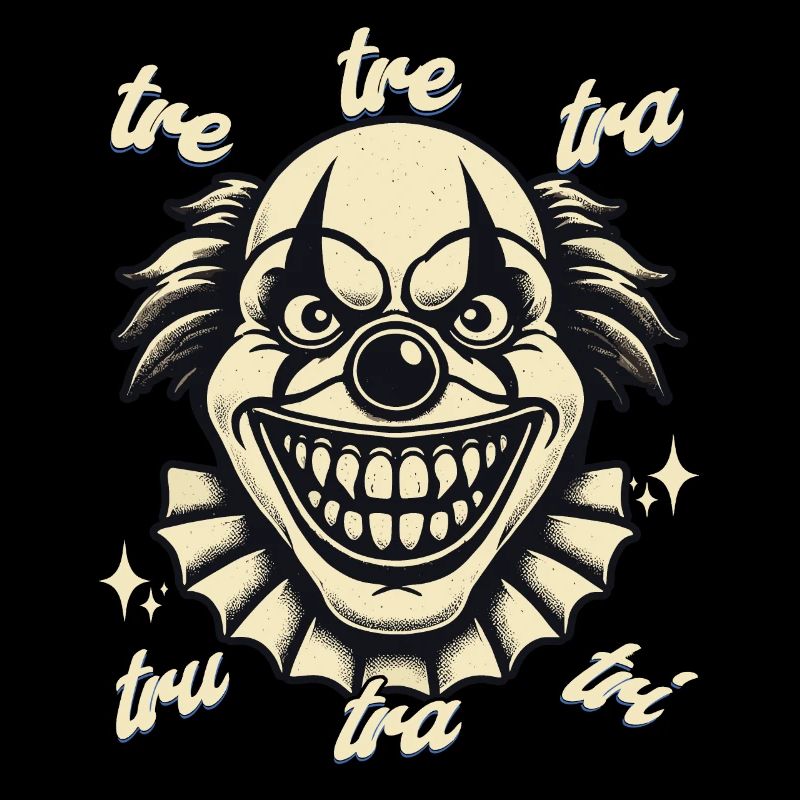 Clown effrayant tre-tre-tra-tru-tra Internet Meme