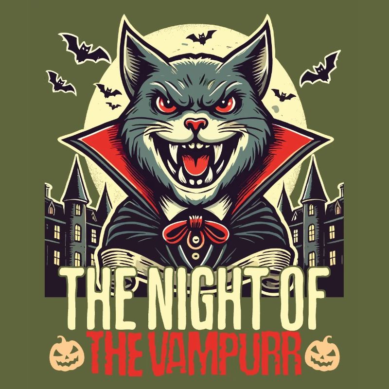Chat vampire La nuit du vampire