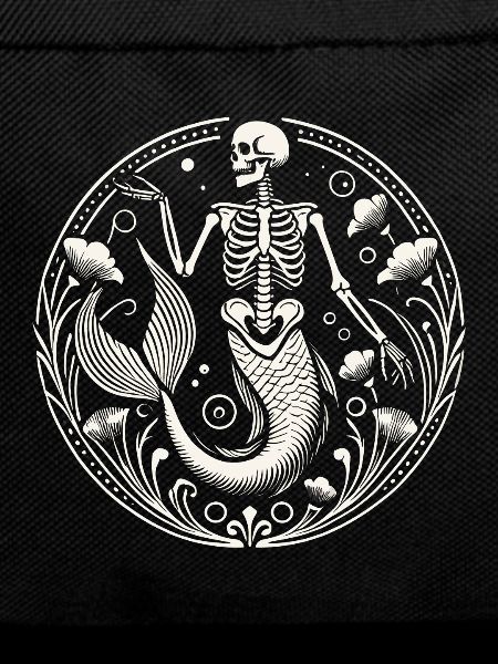 Mystical Skeleton Mermaid Art