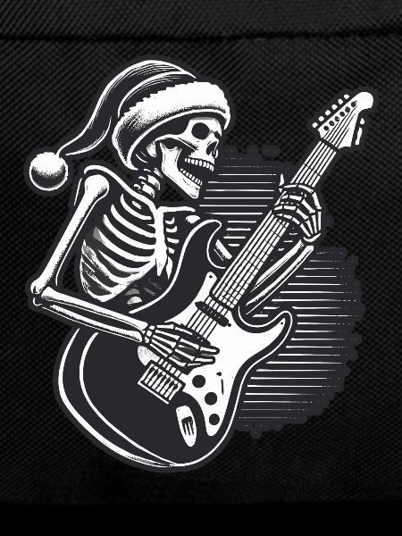 Skeleton Christmas Rock Guitarist