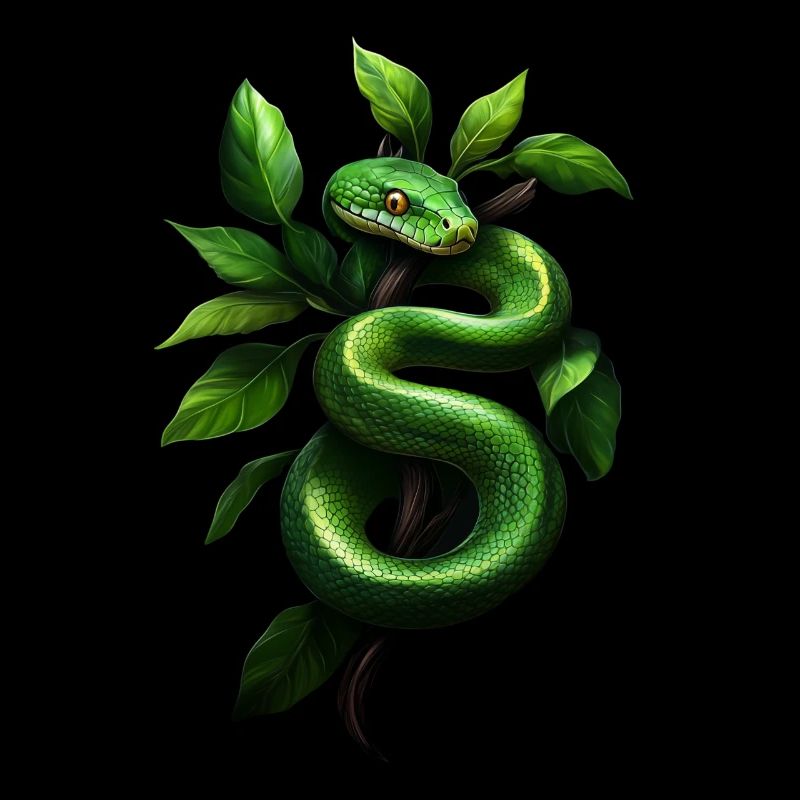 Arbre vert Python Serpents Amoureux Terrarium