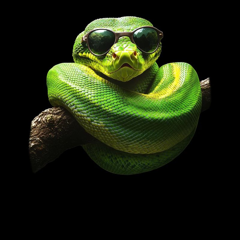 Arbre vert Python Serpents Amoureux Terrarium