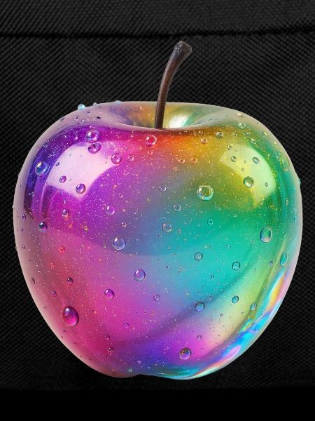 Rainbow Apple Aesthetic Design