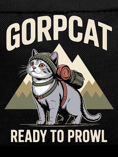 GORPCAT bereit zum Schleichen Wanderkatze
