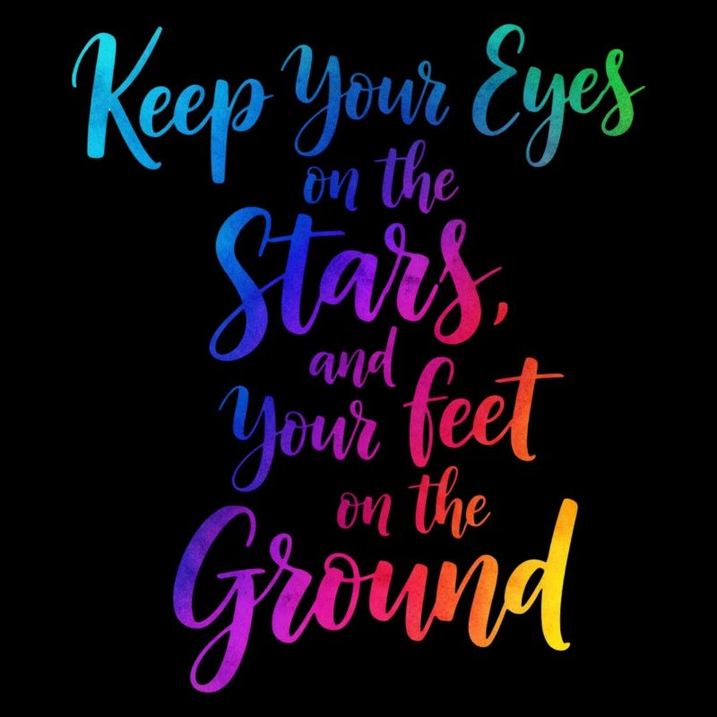 Inspirational Quote with Starry Gradient
