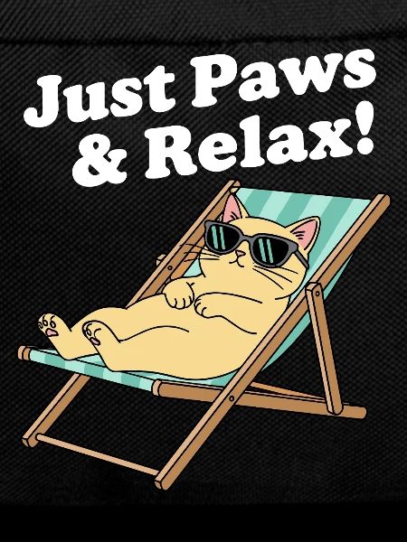 Relax cat in deck chair