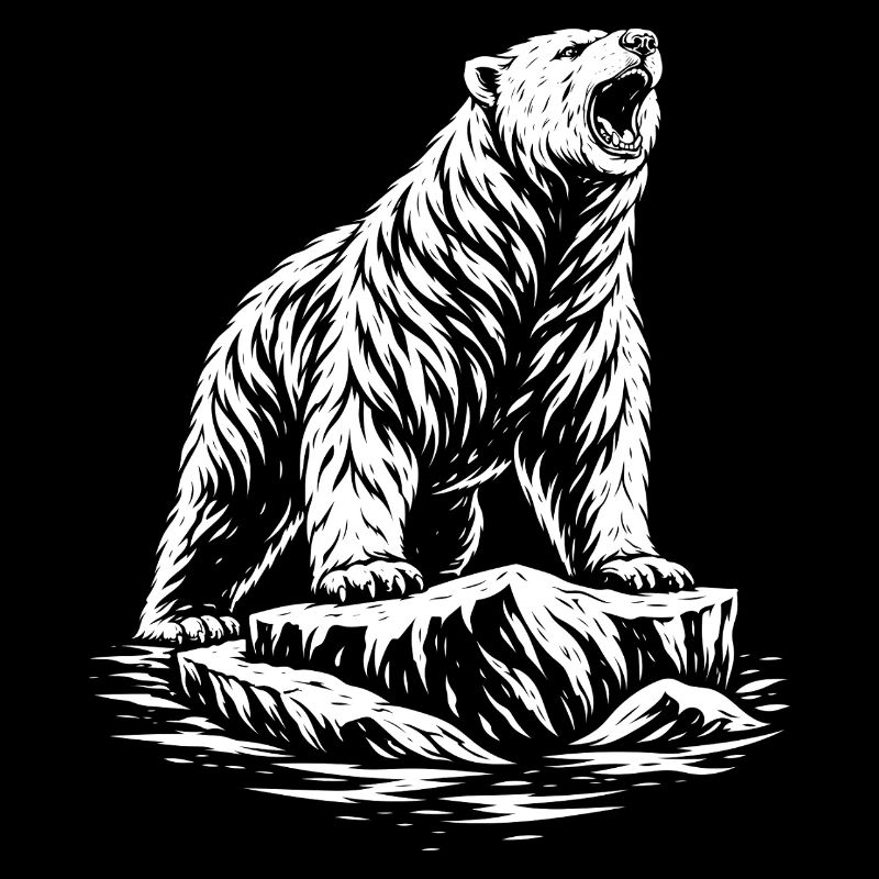 Tribal Eisbär – Wildes Polarbär Motiv