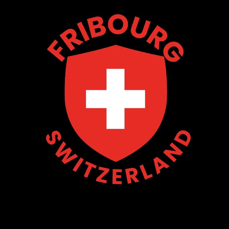 Fribourger Schweizer Schild mit Kreuz