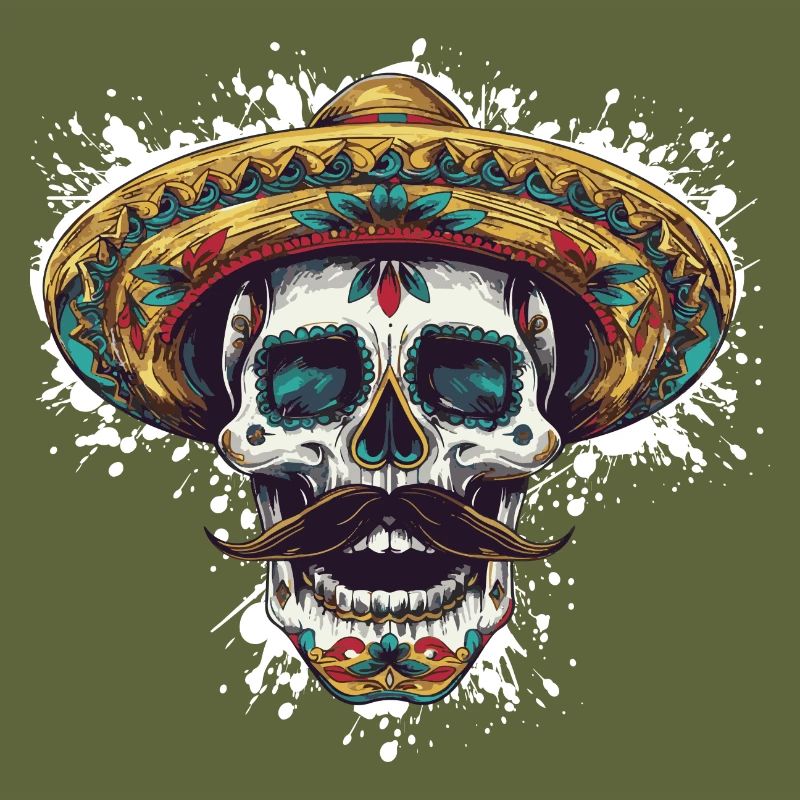 Sombrero Mexican Skull