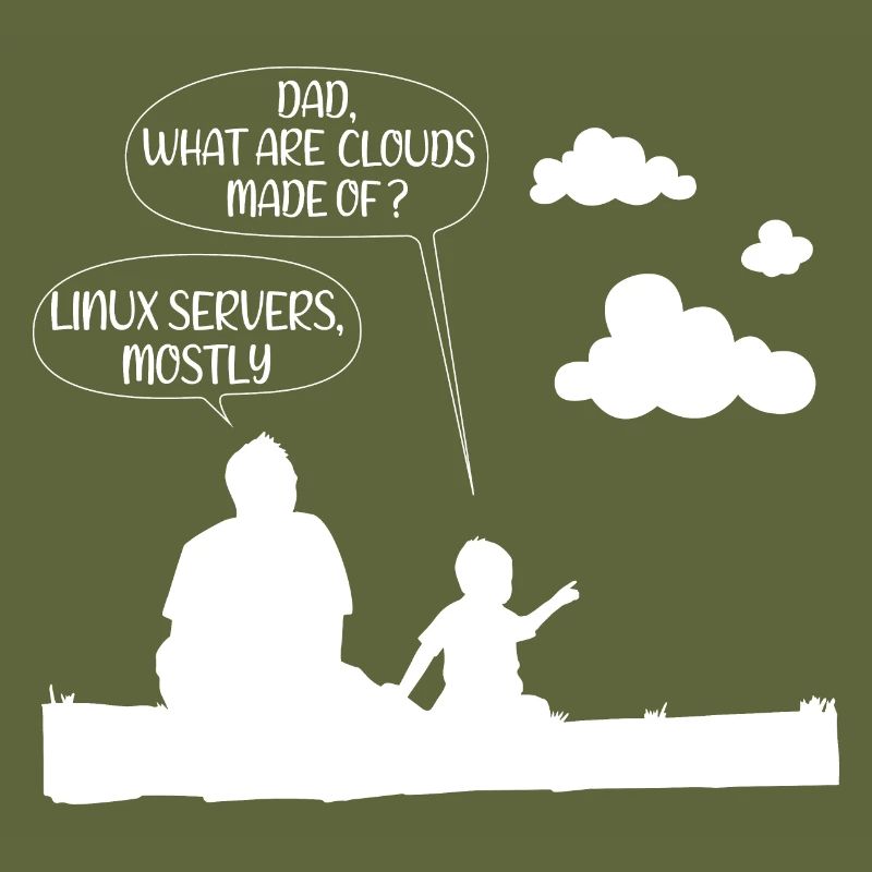 Clouds are mostly made of linux server Geschenk