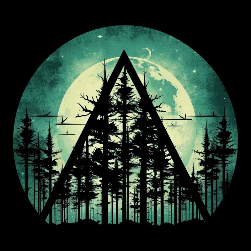 Forest Triangle Trees Nature