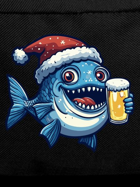 Piranha Fische Weihnachten Bier Lustig