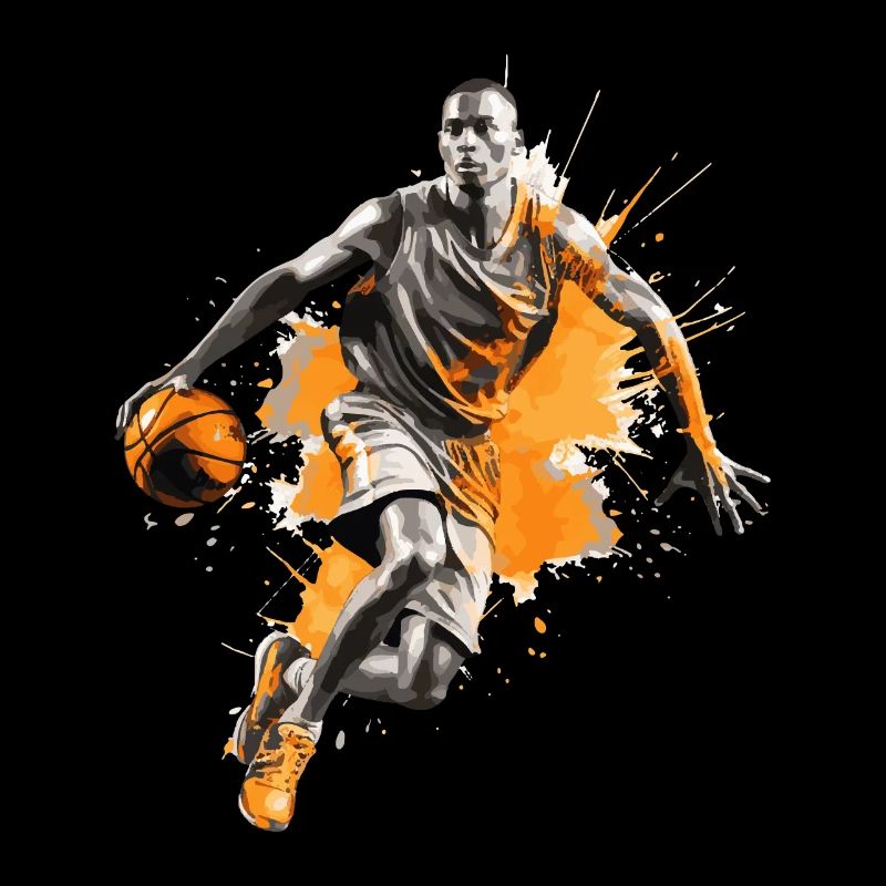 Basketteur Basketteur Dunking Splash Coloré