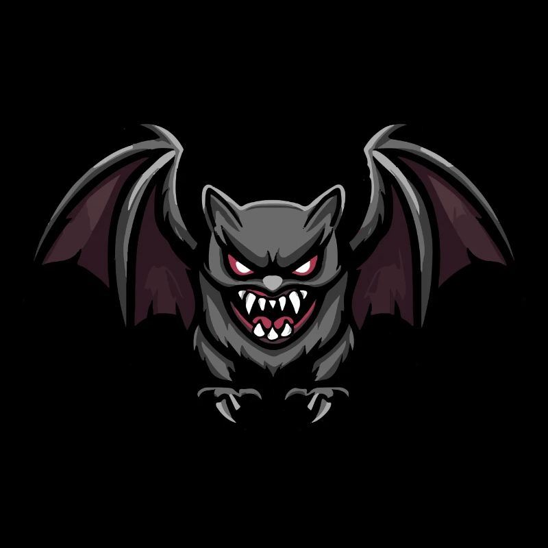 Fledermaus Halloween Comic Blutsauger