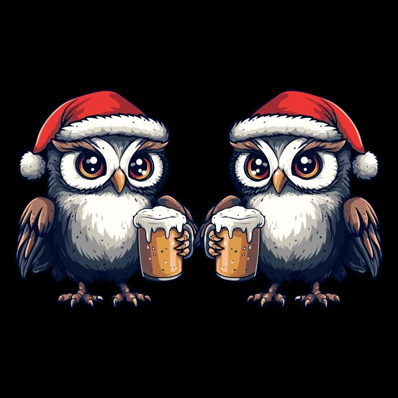 Owl Christmas Beer Team
