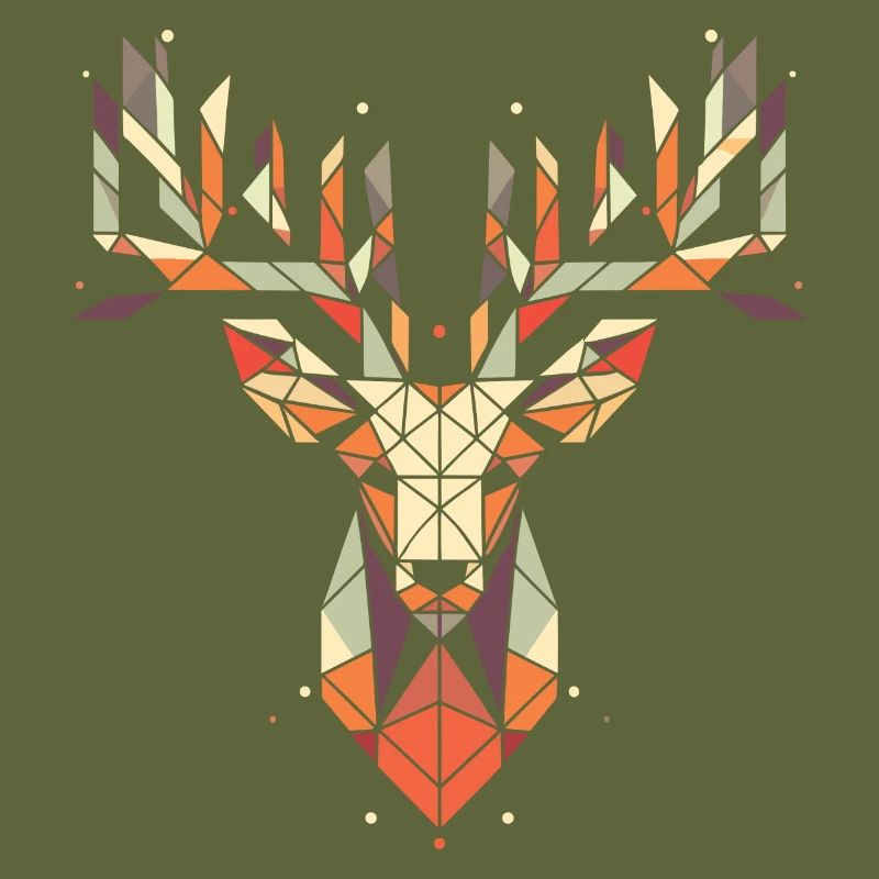 Deer Antlers Vector Polygon Logo