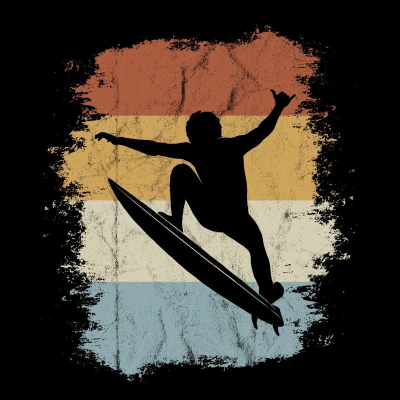 Retro Surfer Kick Out Wellenreiter