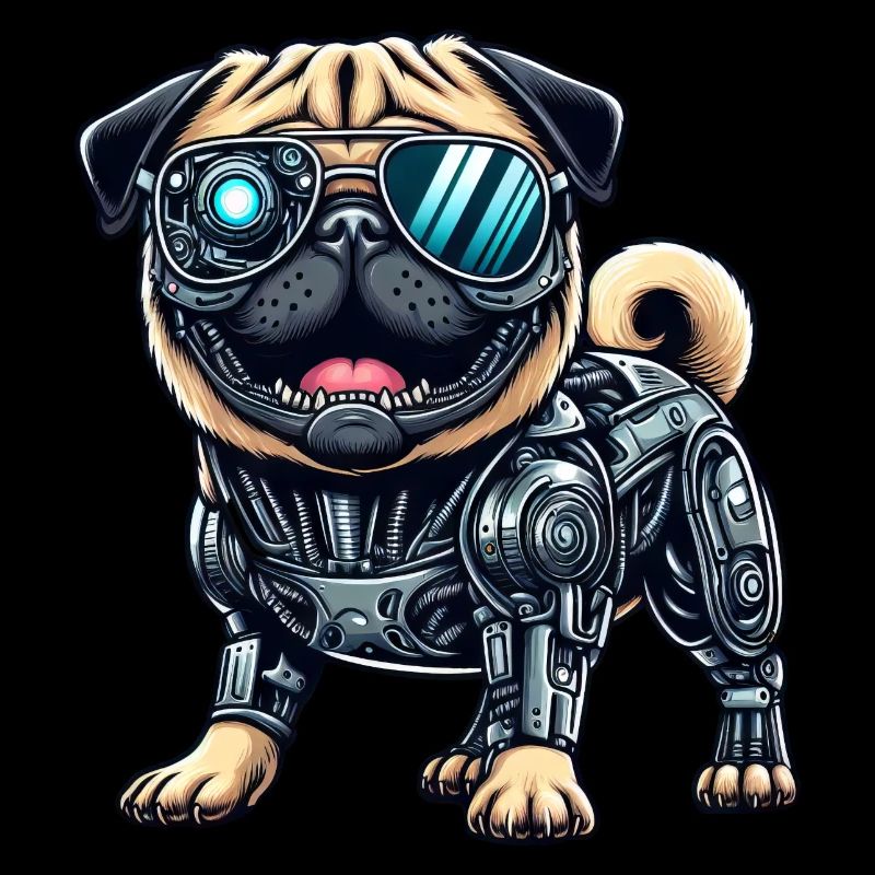 Pug Cyborg - Bionic Robot Dog
