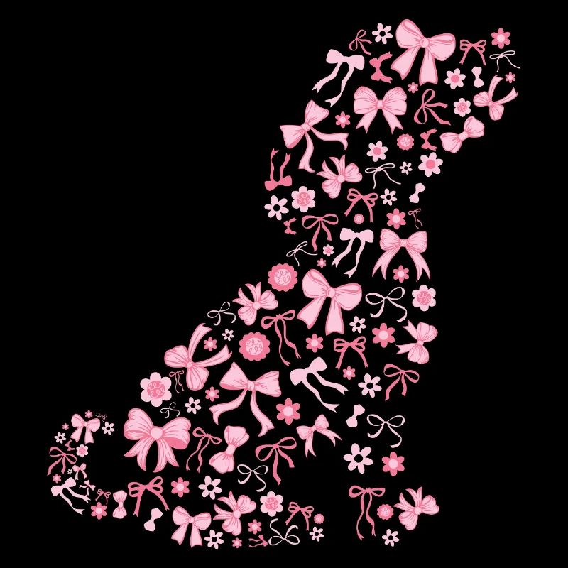 Cute Pink Dog Bow Cute Gift