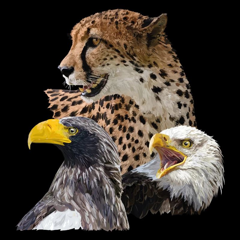 Guépard et pigargos