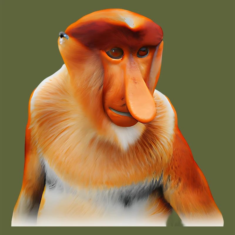 The exotic proboscis monkey