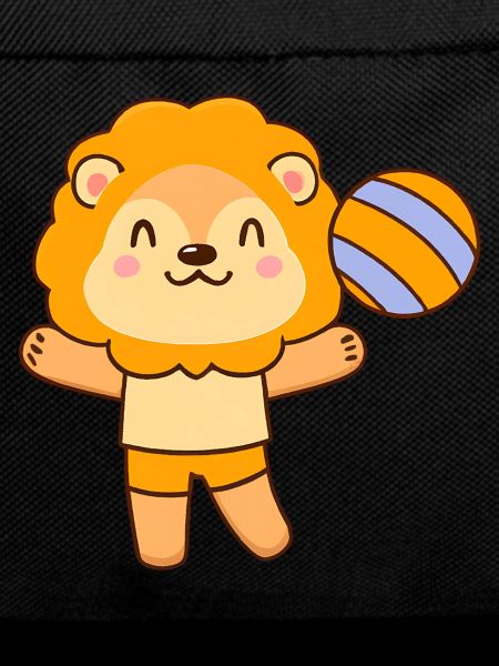 Volleyball playing lion
