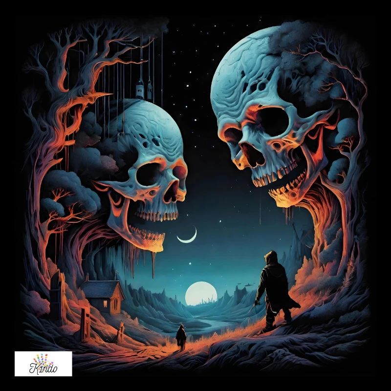 Skull fantasy dreamscape