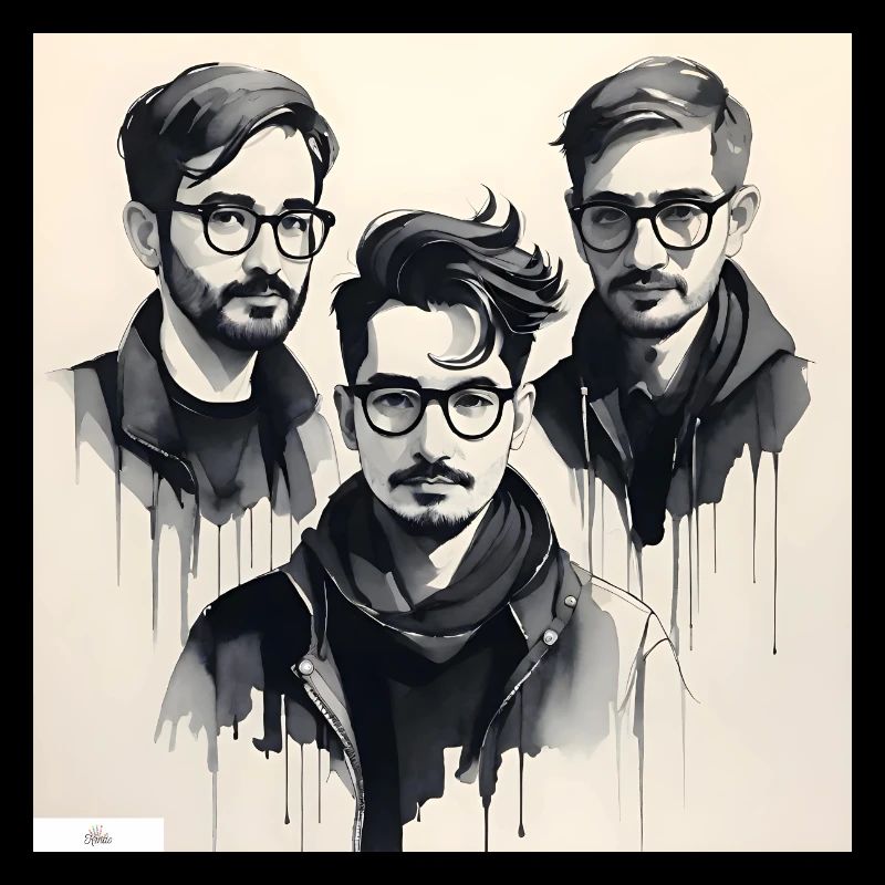 Portrait d’amis à l’encre