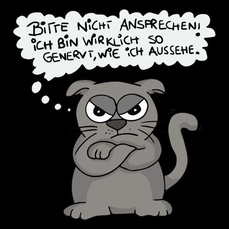Chat agacé - Ne parle pas !