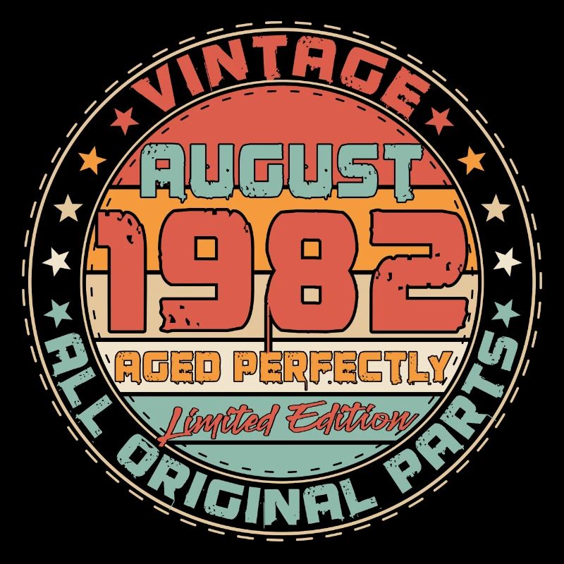 1982 Août Vintage Cadeau d’anniversaire