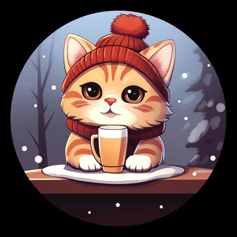 Chat au marché de Noël