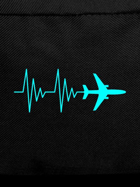 Airplane pilot heartbeat water blue