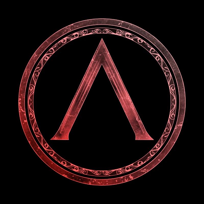 Sparta Lambda Symbol Keltisch Feuerrot