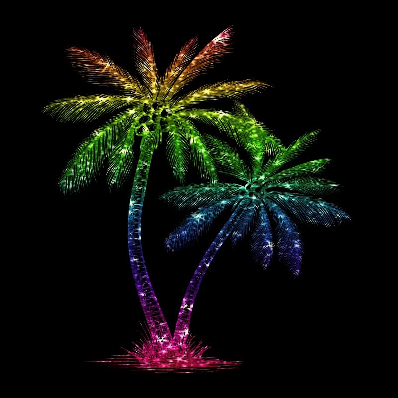 Glitter palm tree