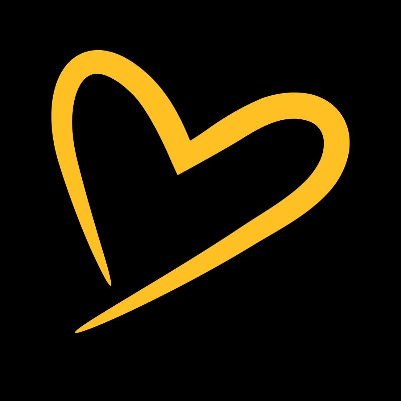 Heart modern in yellow