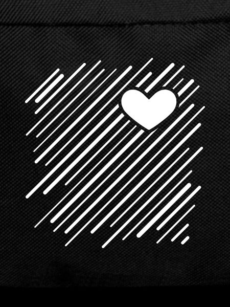Diagonal lines with a heart