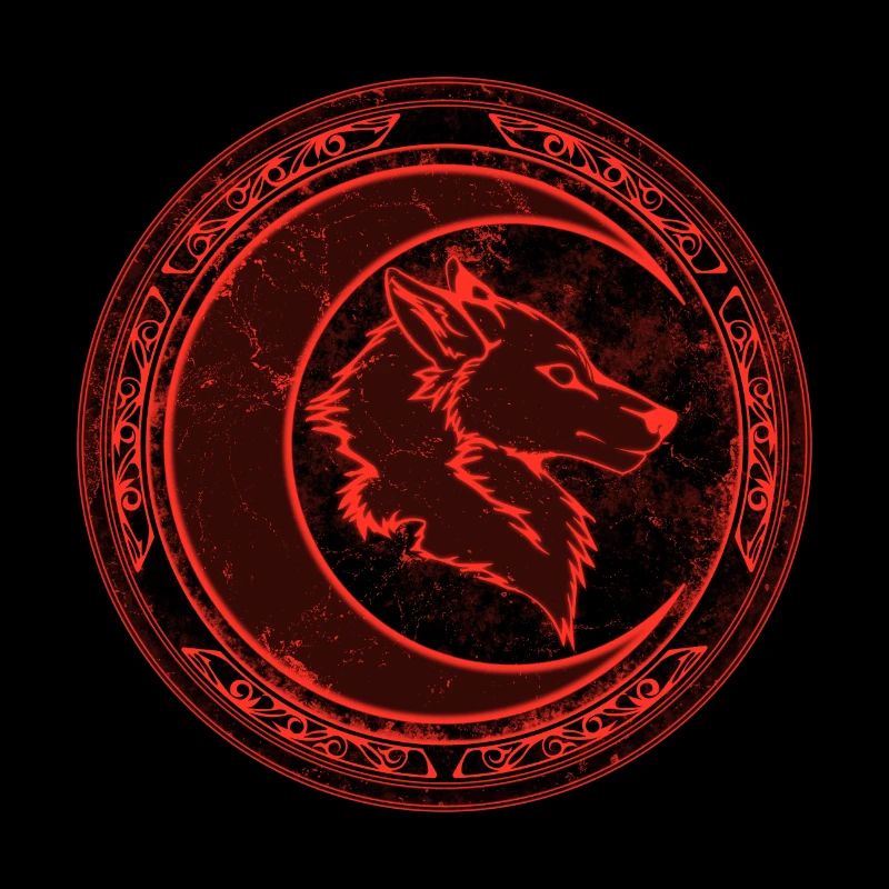 Wolf und Mond