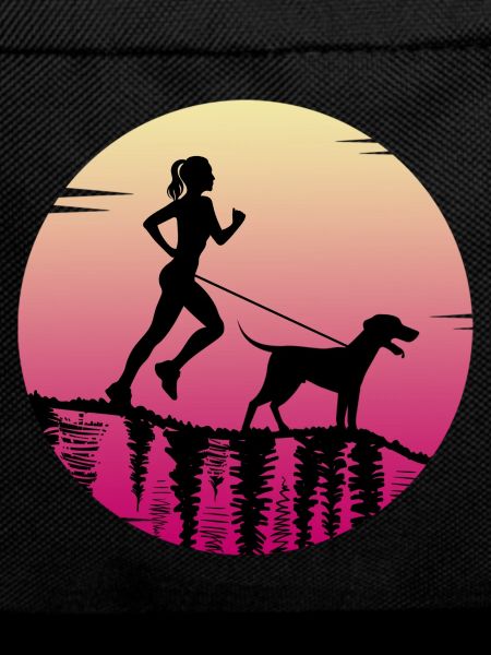 Canicross dogrun running with dog